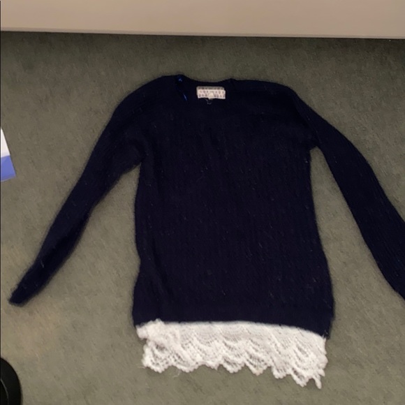 navy blue Pink Republic crew neck sweater - Picture 1 of 1